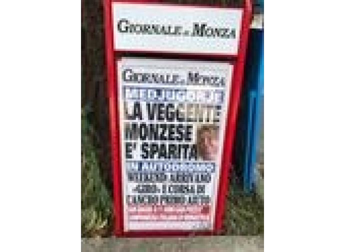 Il Giornale di Monza annuncia la sparizione di Marija